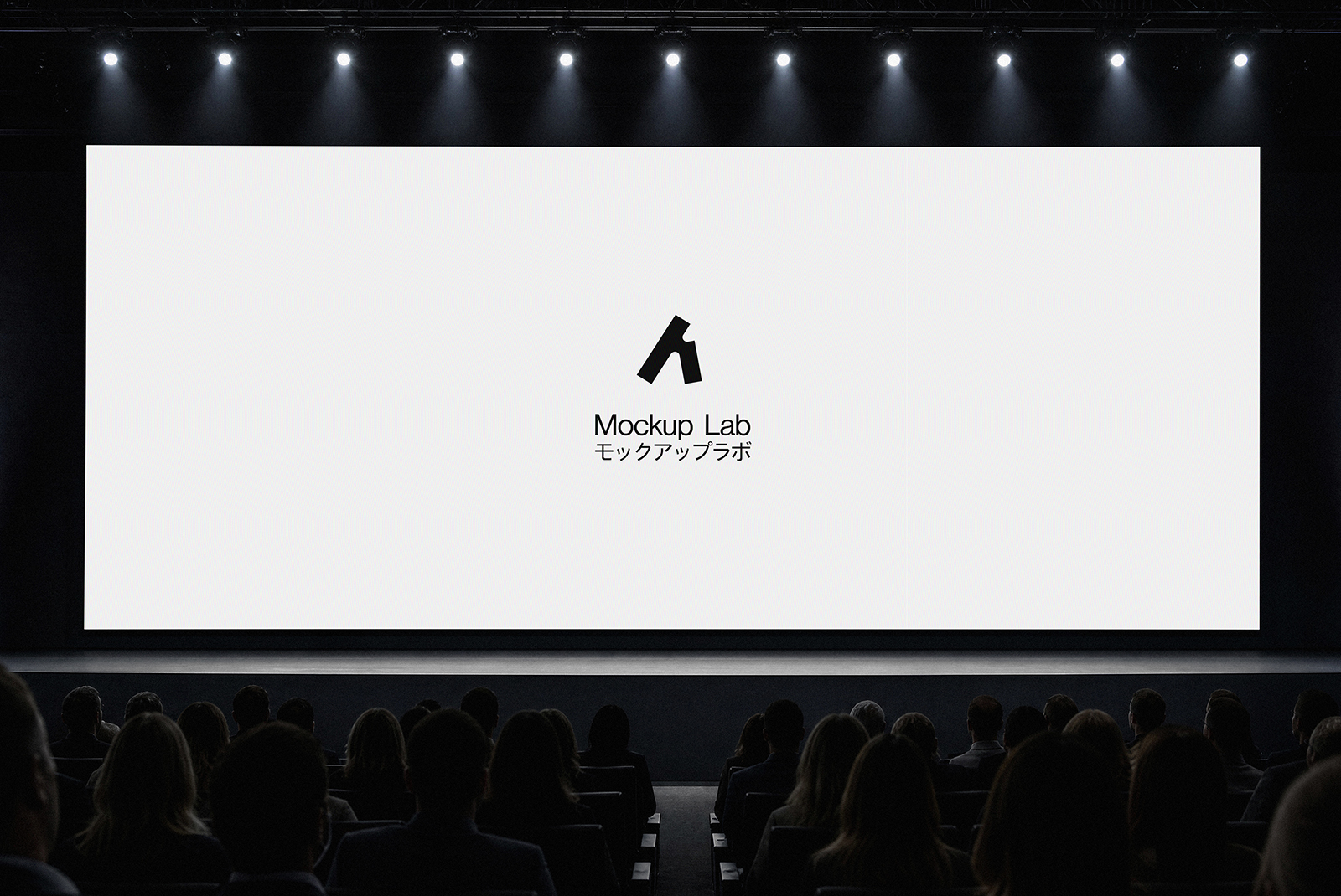 Angled perspective of the screen mockup, highlighting the clean lines and interface presentation.